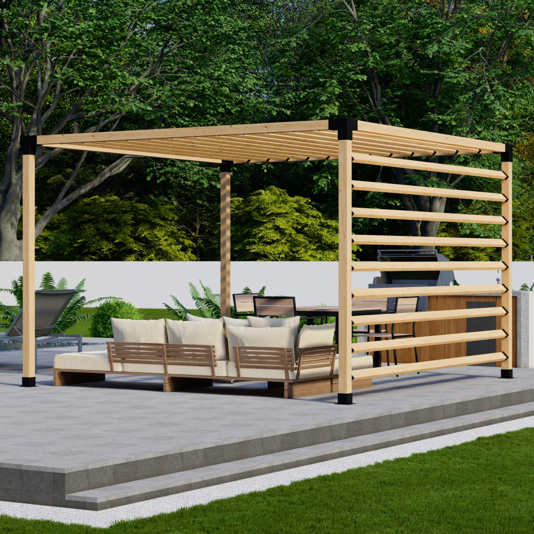 Bracket Kit for a Small Wooden Pergola