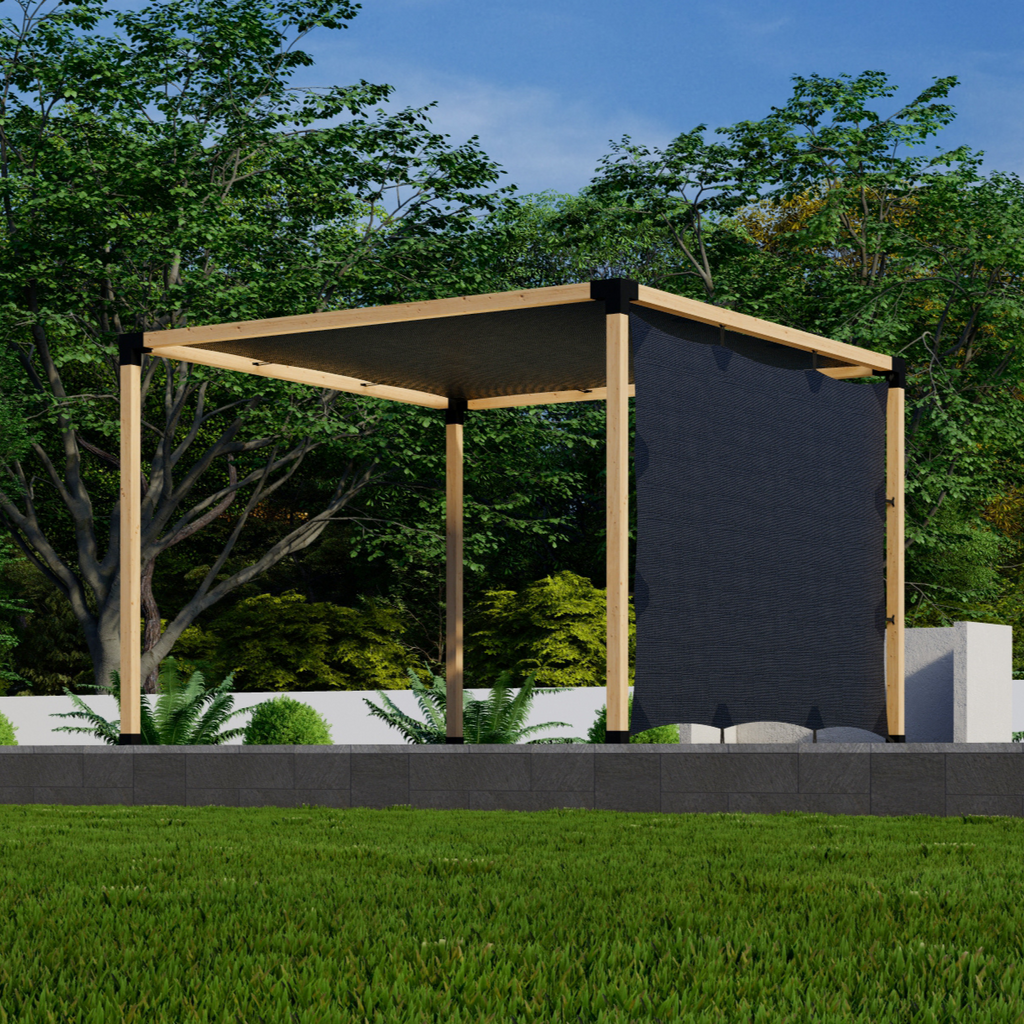 DIY Kit for Building a Wood Pergola With Canopy