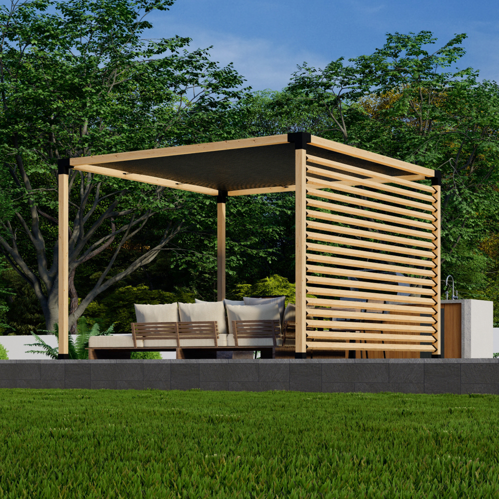 Four-Post Pergola Kit With Canopy Roof