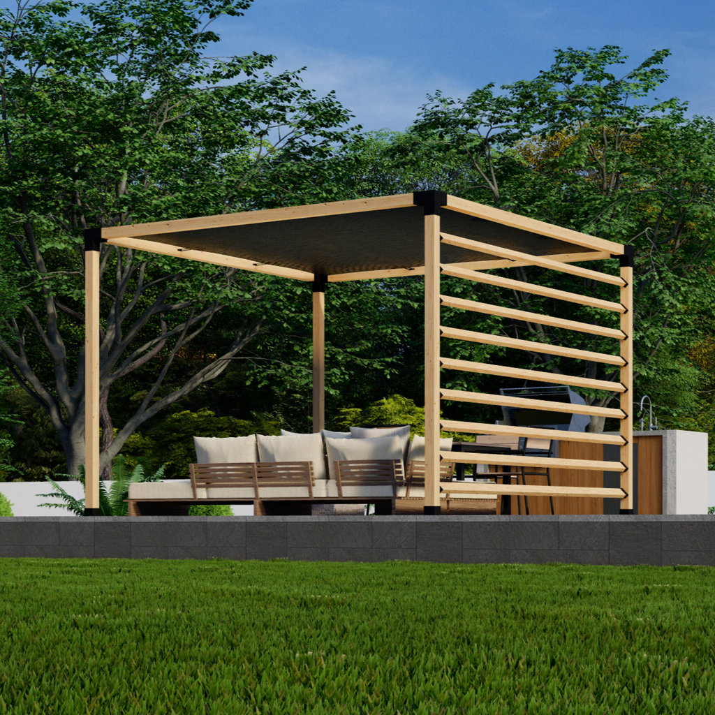 Kit for a Pergola w/ Fabric Roof - Any Size Up to 12' x 12'