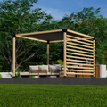 Kit for an Outdoor Pergola With Canopy