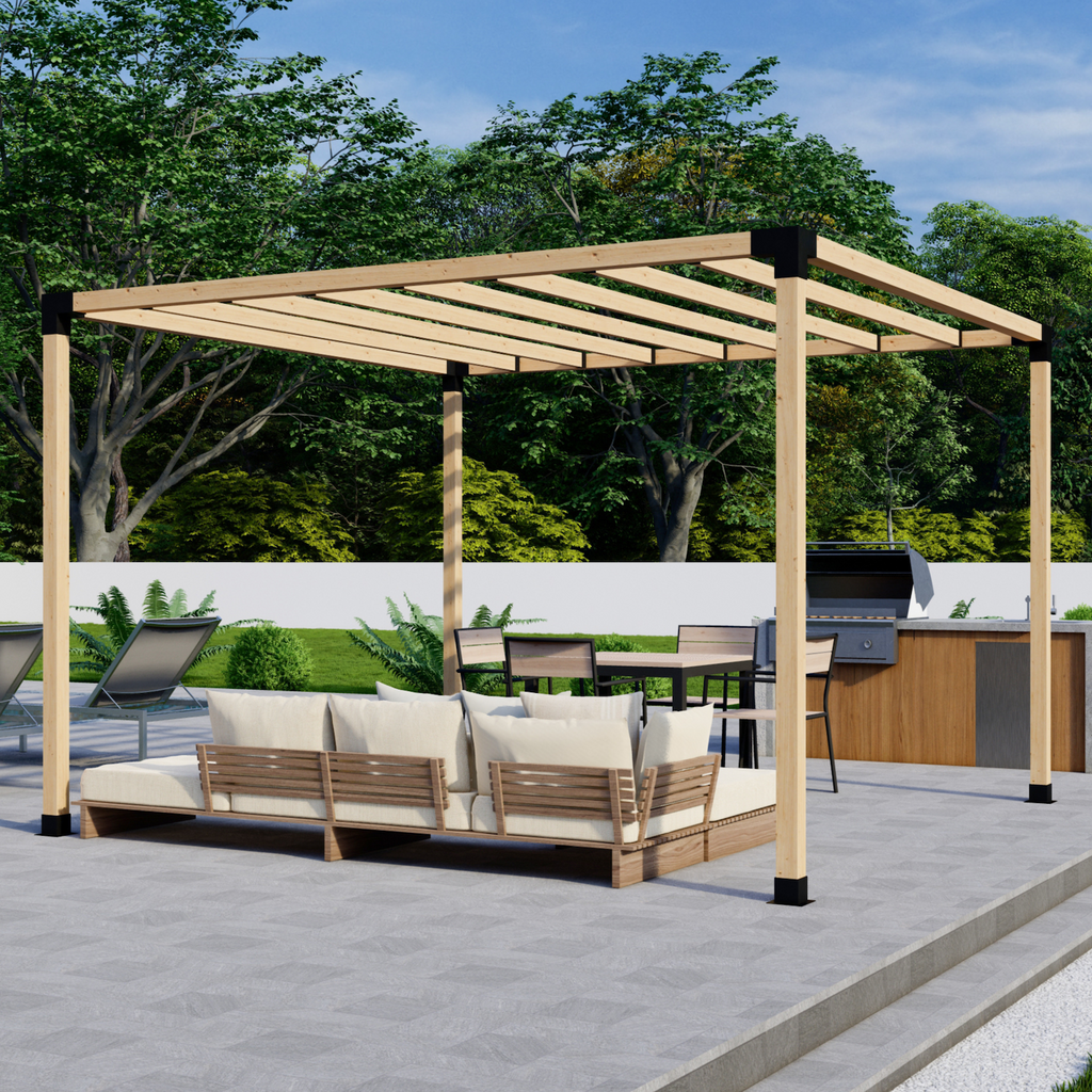 Bracket Kit for Building a Simple Wooden Pergola