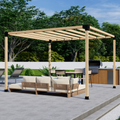 Bracket Kit for Building a Simple Wooden Pergola