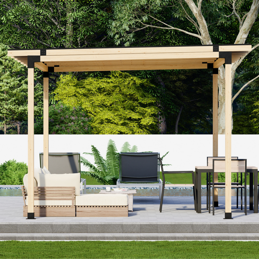 Patio Cover Structure w/ Polycarbonate Roof