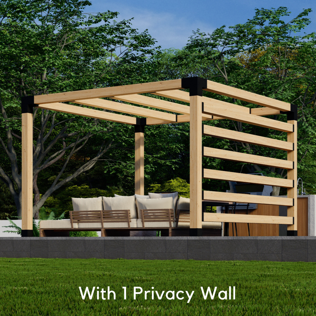 Bracket Kit for an Outdoor Wood Pergola