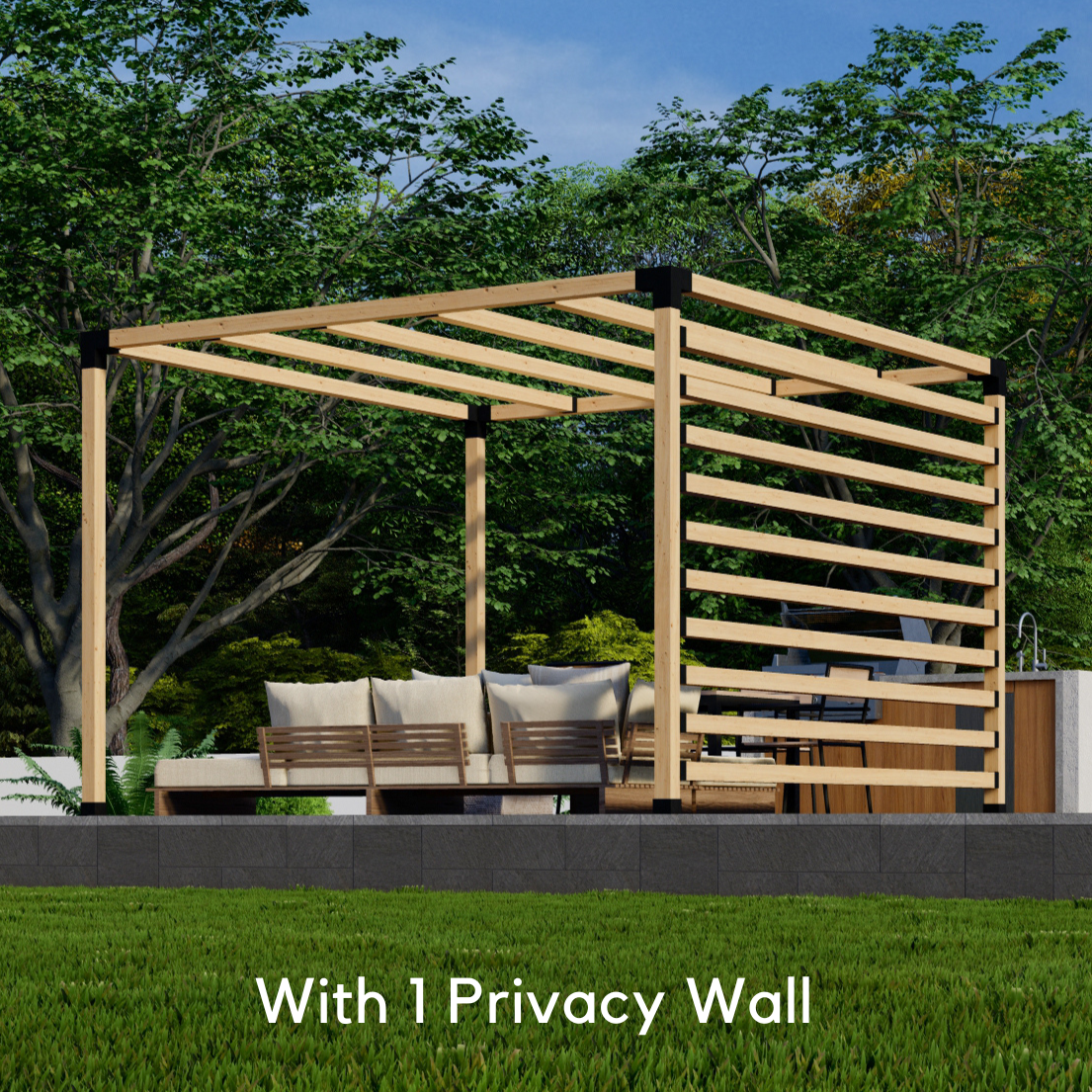 Bracket Kit for a Modern Wood Pergola