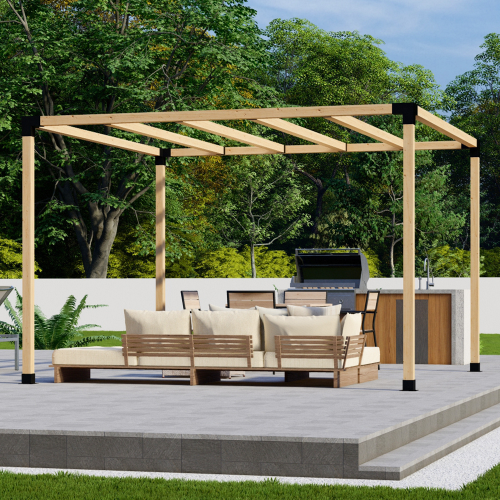 Bracket Kit for a Modern Wood Pergola