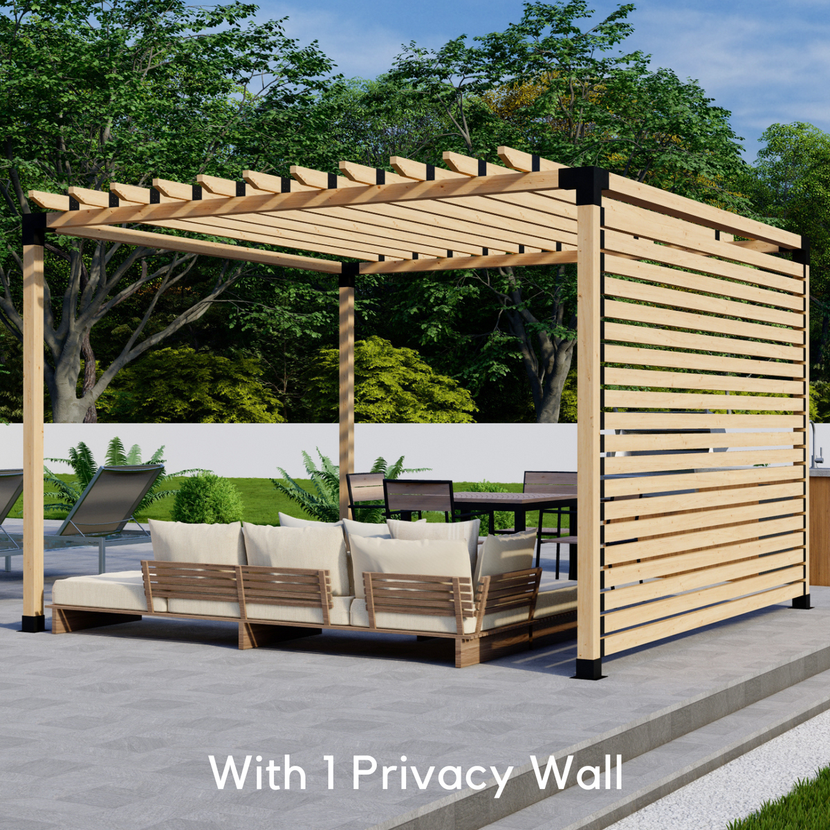 DIY Kit for a Free-Standing Pergola With Roof