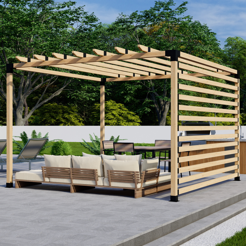 DIY Kit for a Small Pergola With Roof