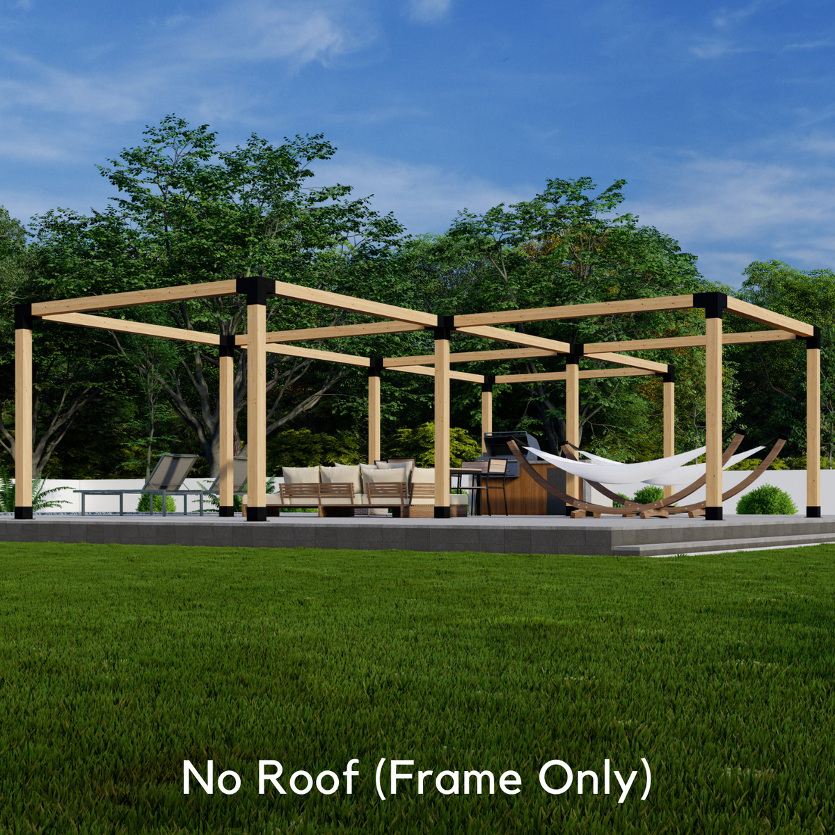 T-Shaped Pergola Kit - For a 4-Block Pergola Any Size Up to 36' x 24'