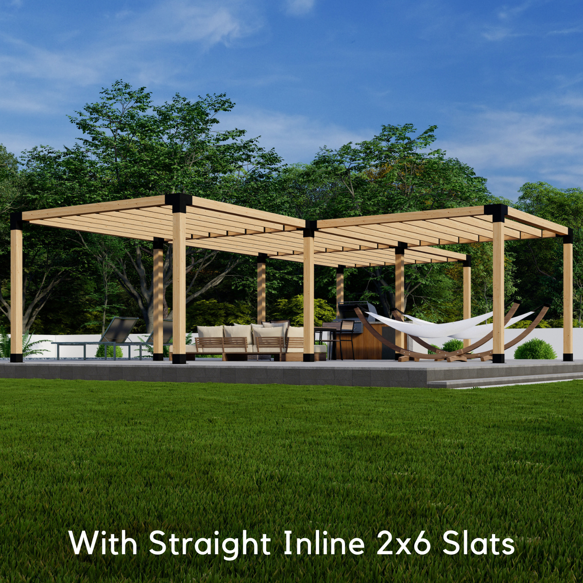 T-Shaped Pergola Kit - For a 4-Block Pergola Any Size Up to 36' x 24'
