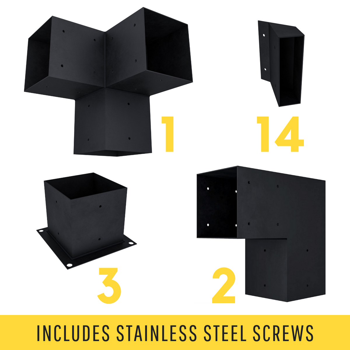 Kit for a Corner Pergola With 3 Sides