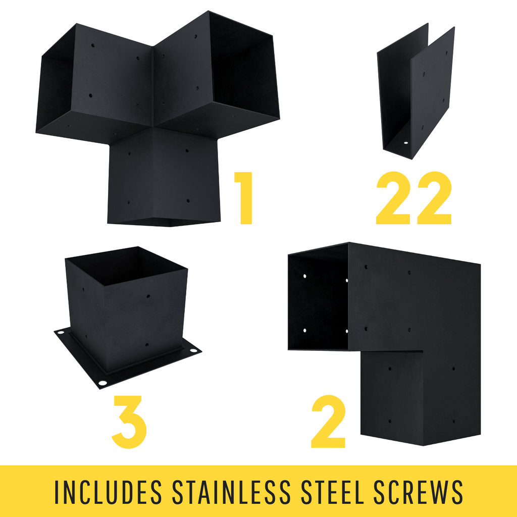 Bracket Kit for a Wooden Corner Pergola
