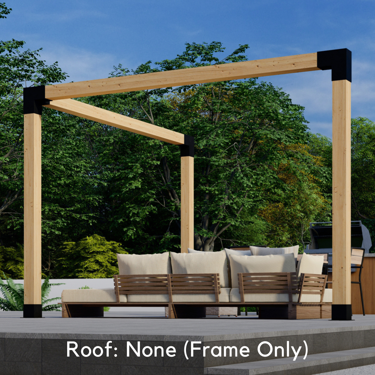 DIY Pergola Kit for a Freestanding Triangle Pergola Up to 12' x 12'