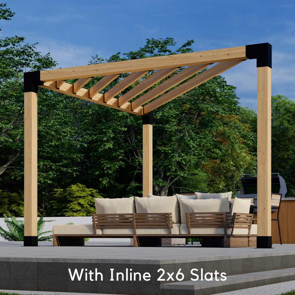 Kit for a Corner Pergola With 3 Sides