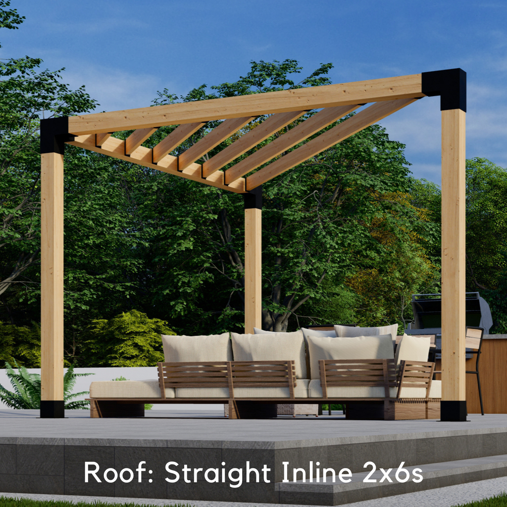 DIY Pergola Kit for a Freestanding Triangle Pergola Up to 12' x 12'