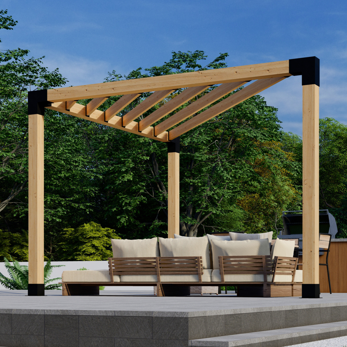 Privacy Corner Pergola Kit
