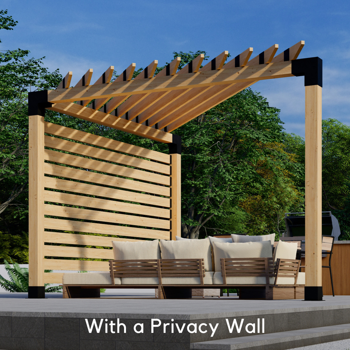 Bracket Kit for a Wooden Corner Pergola