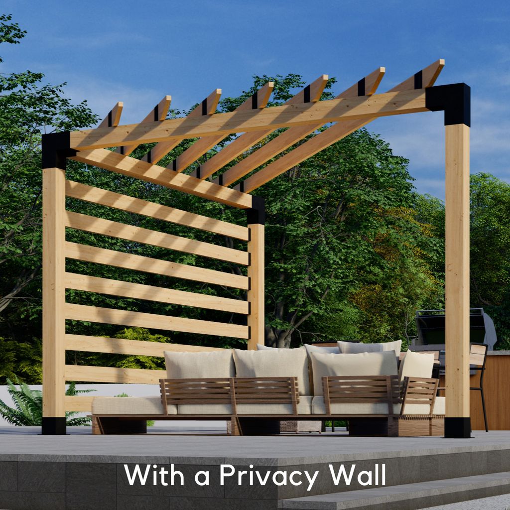 Kit for a Corner Pergola With Roof