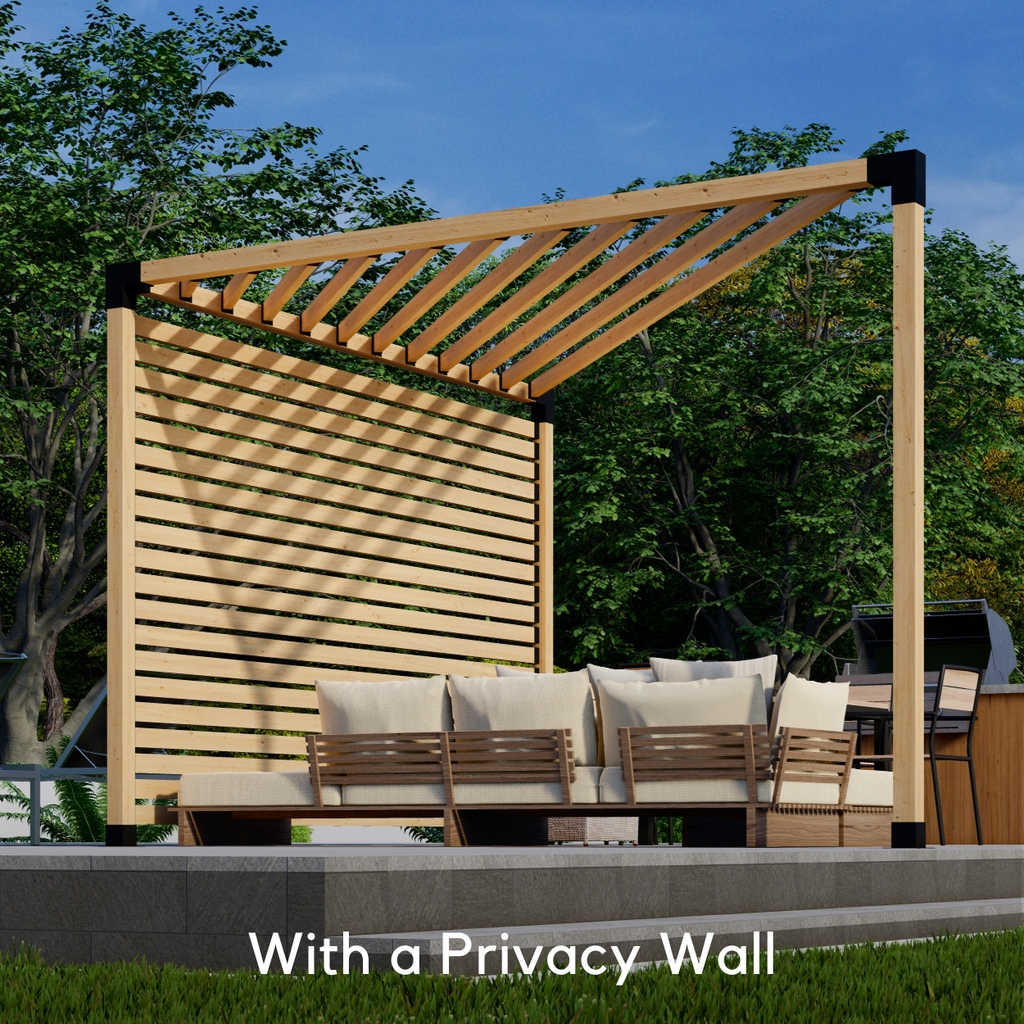 Kit for a Triangular Pergola With Roof