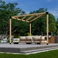 Kit for a Three-Sided Pergola With Roof