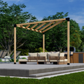 DIY Pergola Bracket Kit for a Freestanding Triangle Pergola With Roof Posts - Any Size Up to 12' x 12'