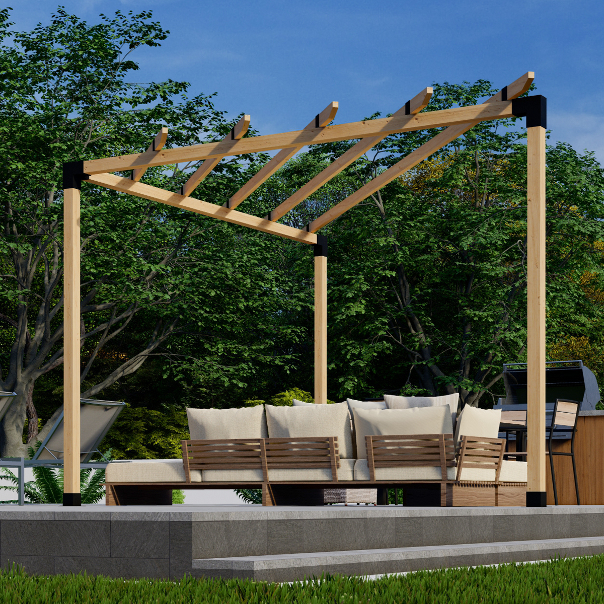 3-Sided Pergola Kit