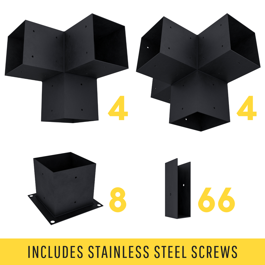 Bracket Kit for a Large Pergola With Roof