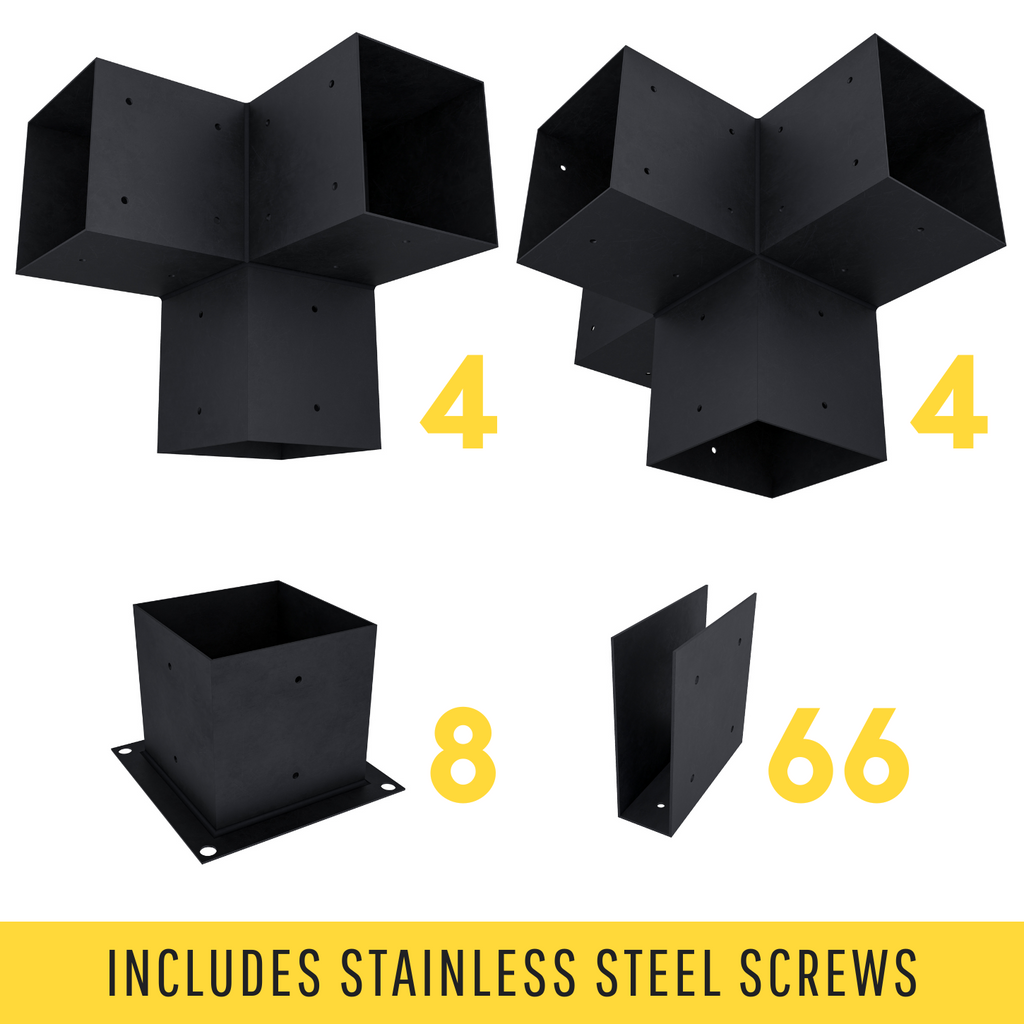 Kit for Building a Pergola for Deck Shade