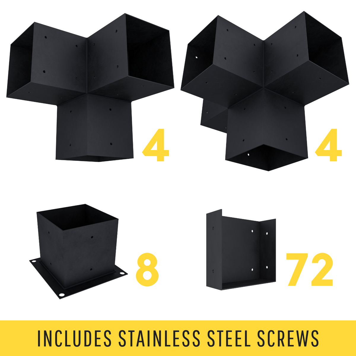6x6 Modern Pergola Brackets Kit