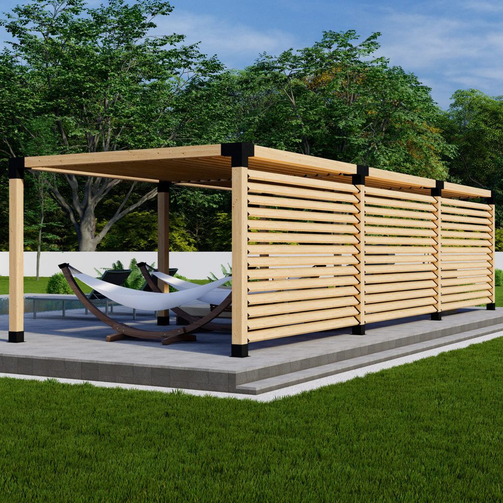 Steel Bracket Kit for Building a Wood Patio Pergola