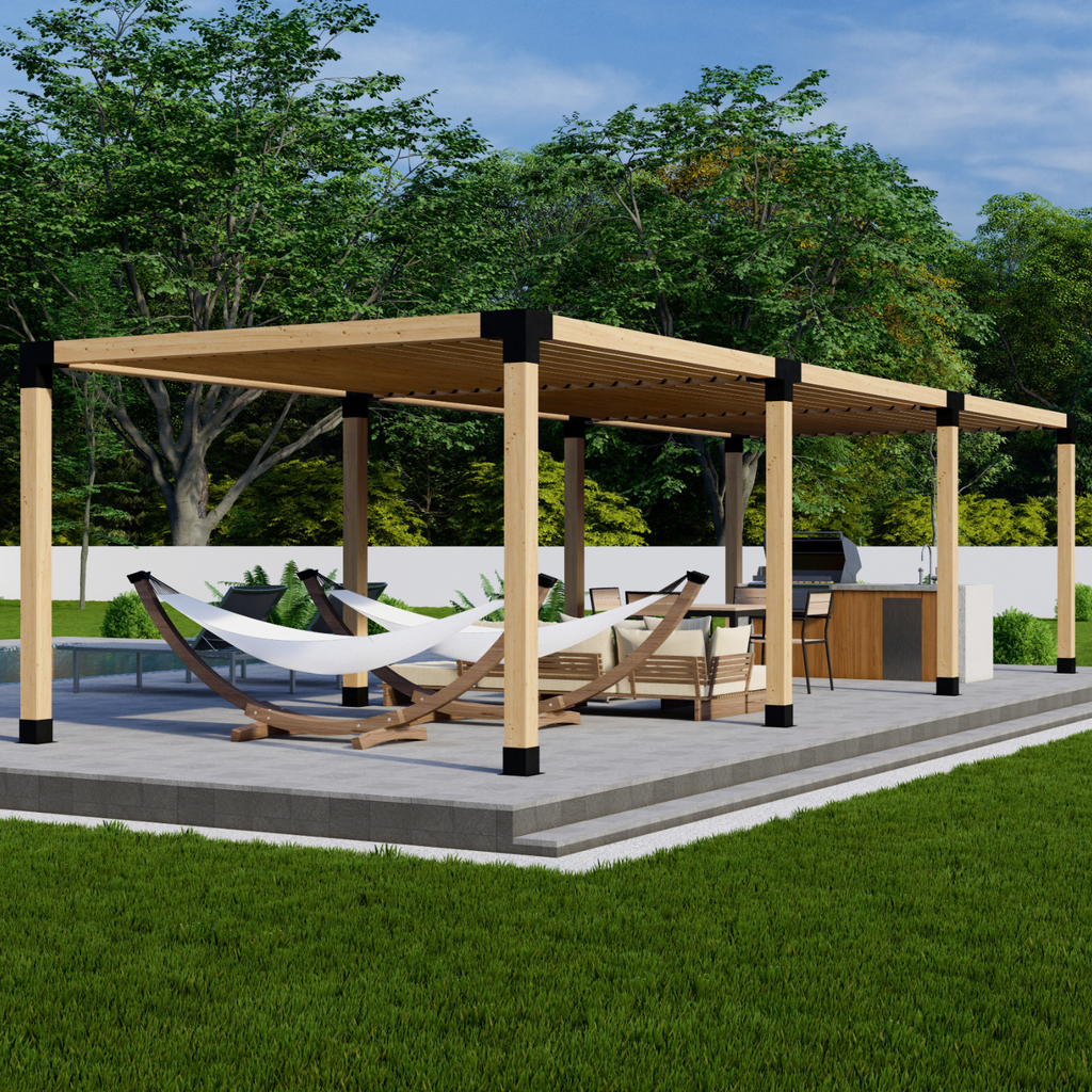 Connector Brackets for a Custom Wood Pergola Kit
