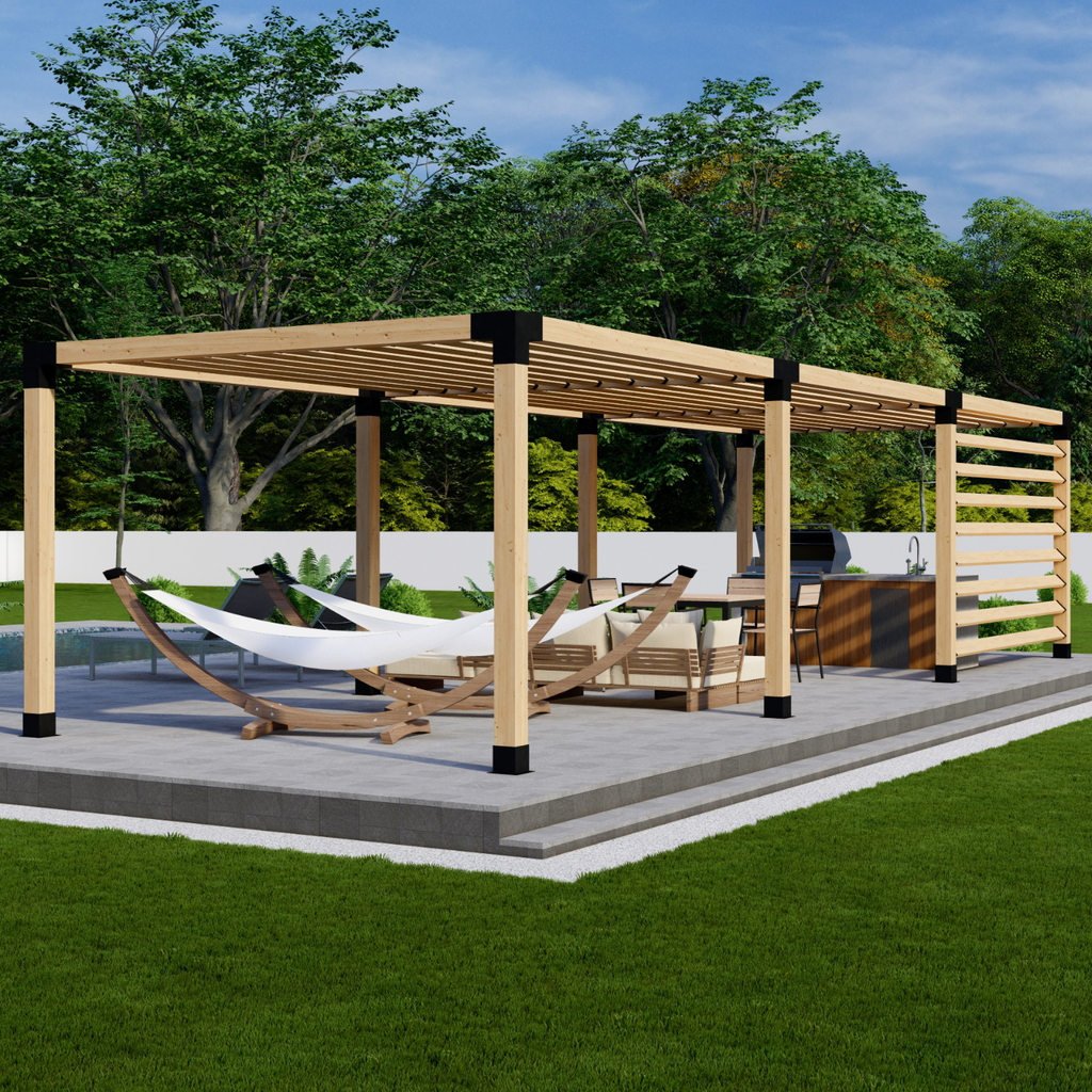 Bracket Kit for Building a Wood Pergola With Roof