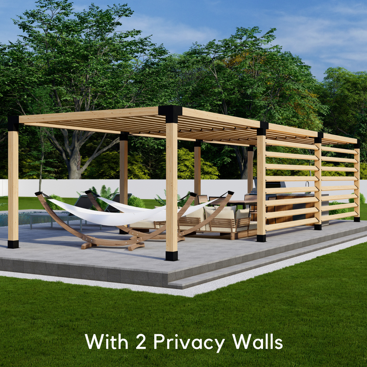 Bracket Kit for Building a Wood Pergola With Roof