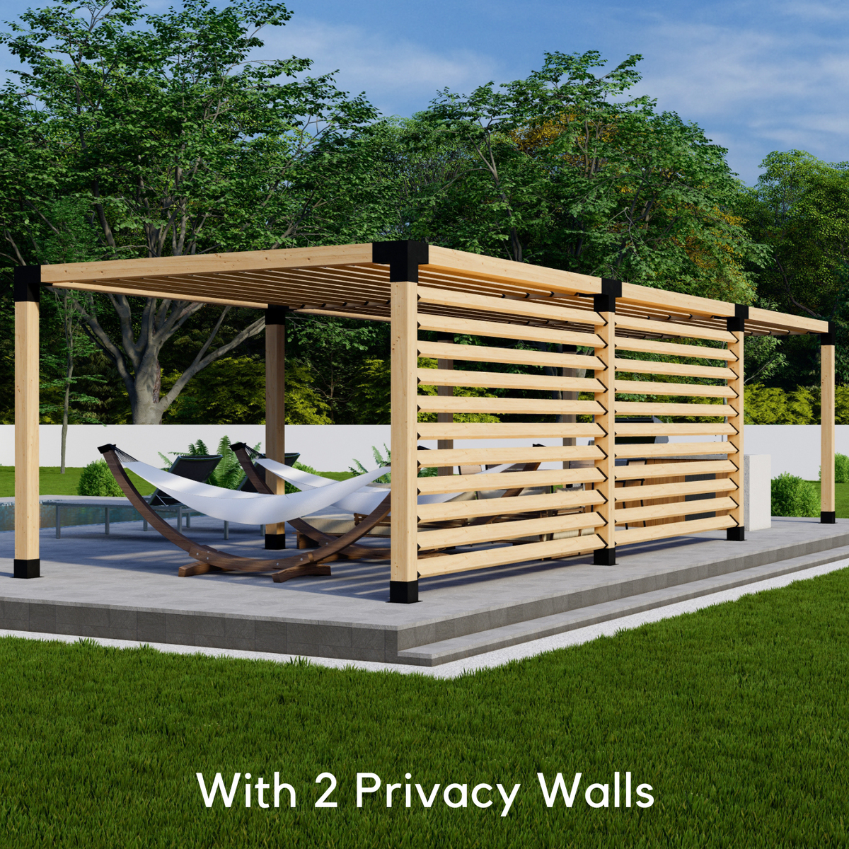 DIY Kit for a Free-Standing Pergola on Concrete Patio