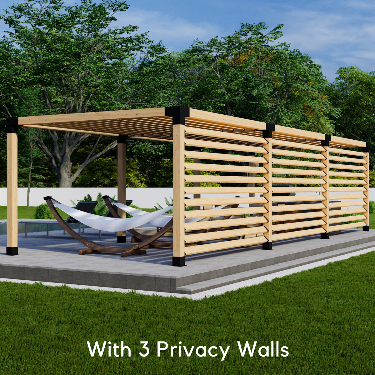 DIY Kit for a Free-Standing Pergola on Concrete Patio