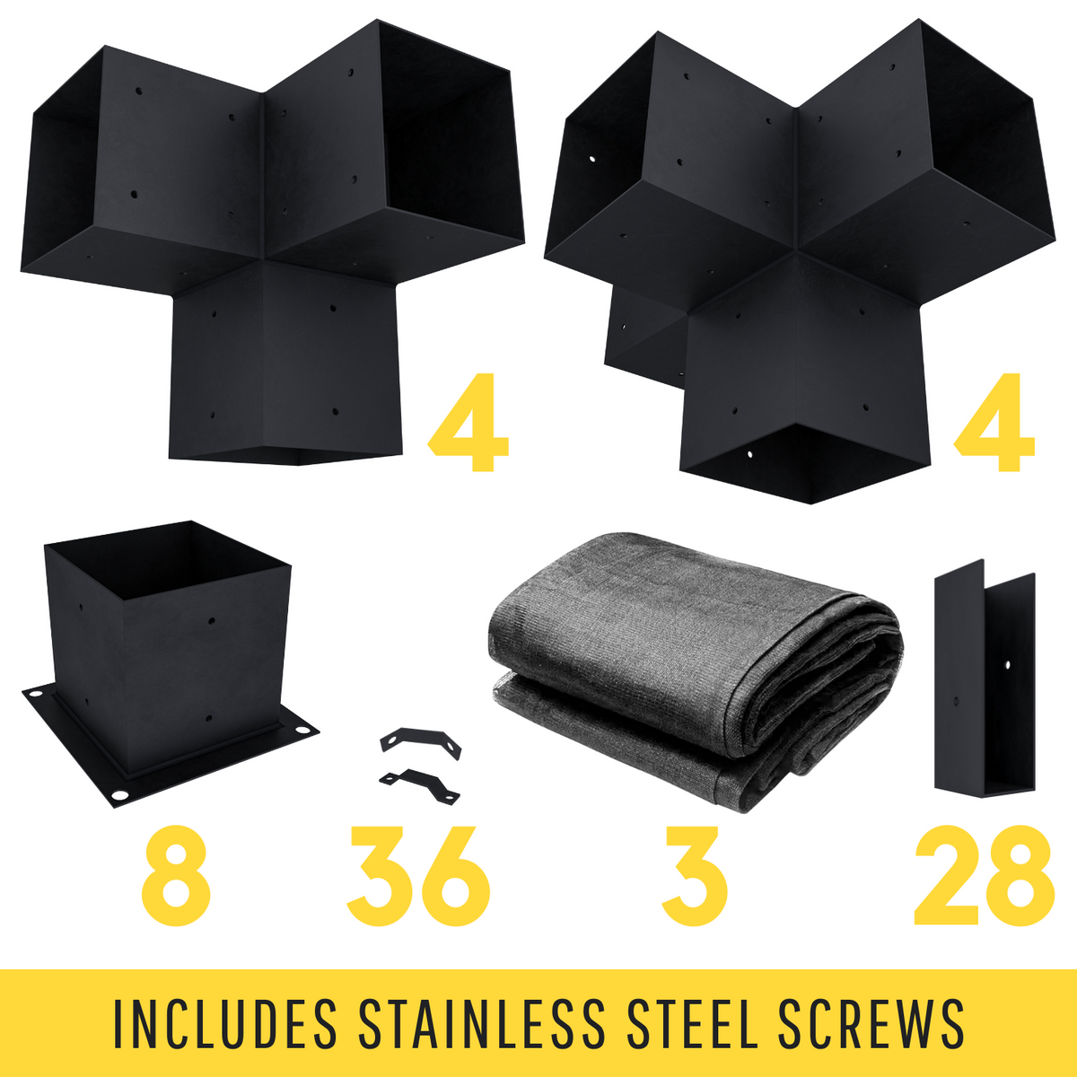 Bracket Kit to Build a Modern Redwood Pergola