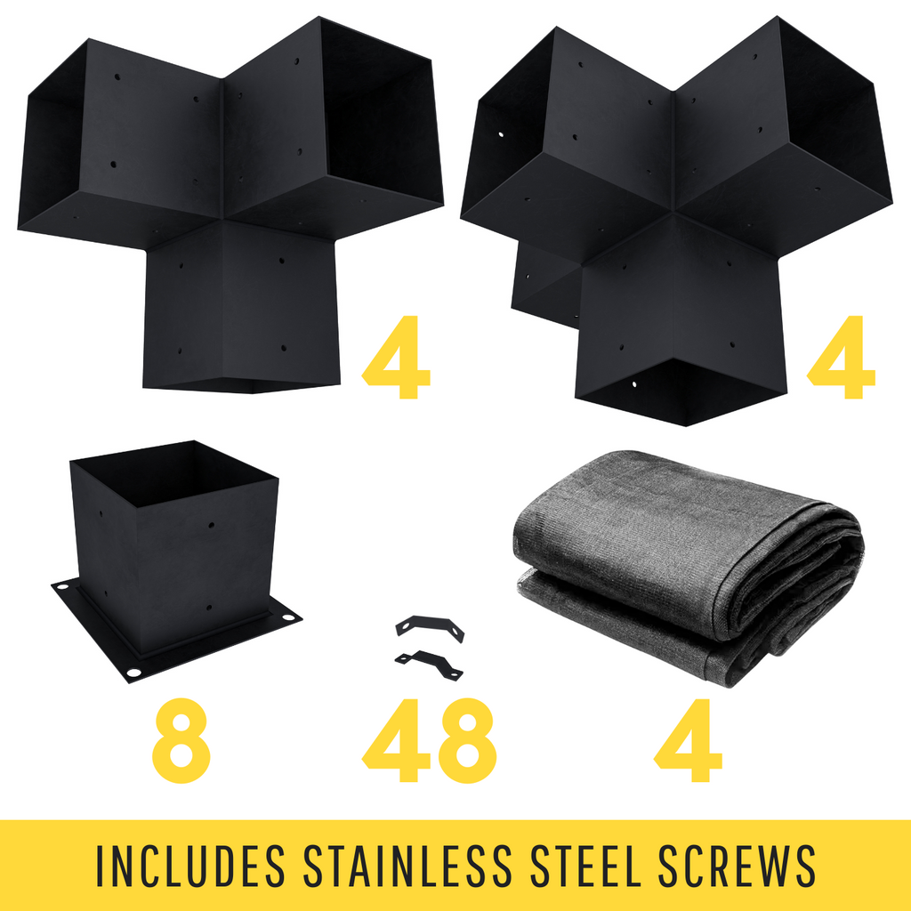 Pergola and Shade Sails Combo Kit