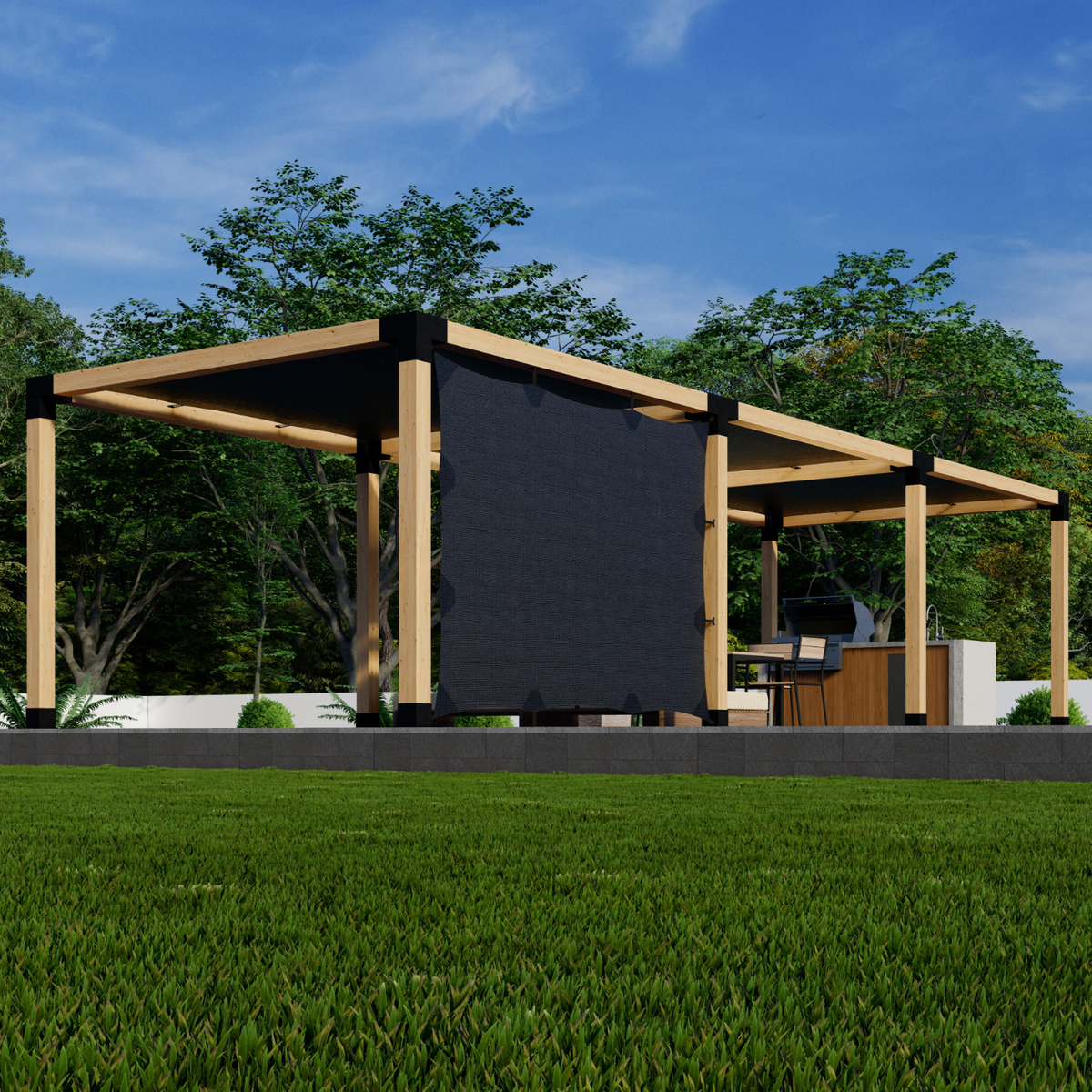 Pergola and Shade Sails Combo Kit