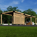 Bracket Kit to Build a Modern Redwood Pergola