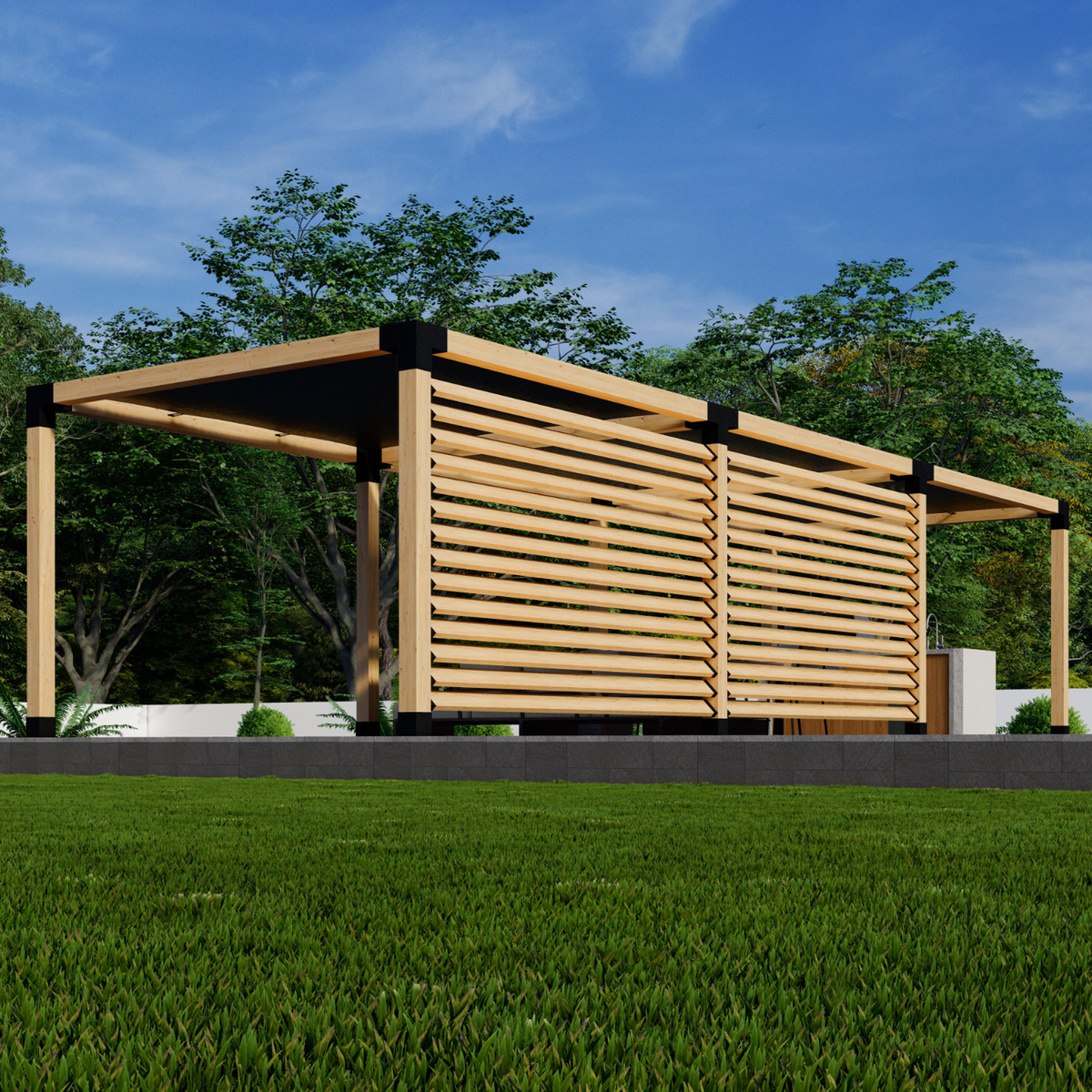 Kit for Building a Pergola Around Hot Tub or Patio