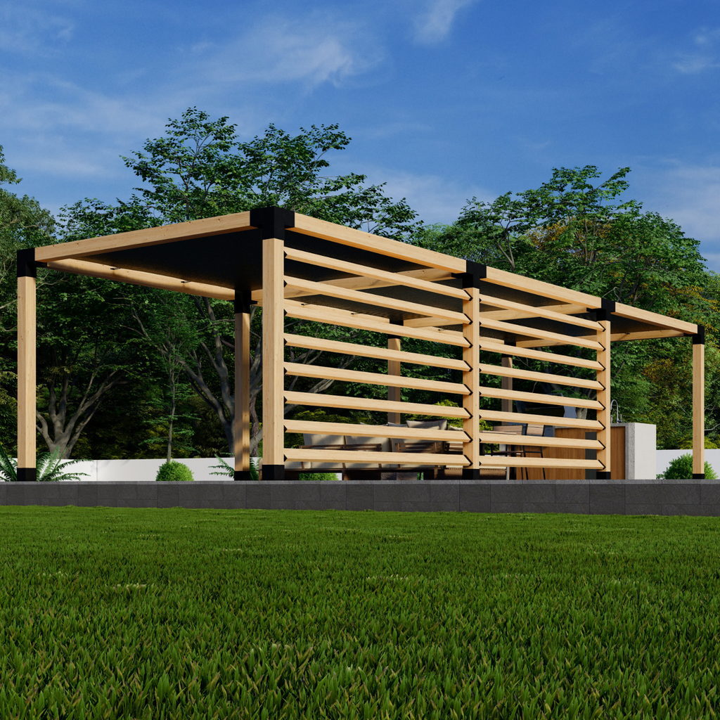 Kit for Building a Pergola on Back Patio