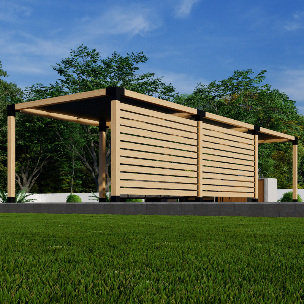 Bracket Kit for a Backyard Cedar Pergola