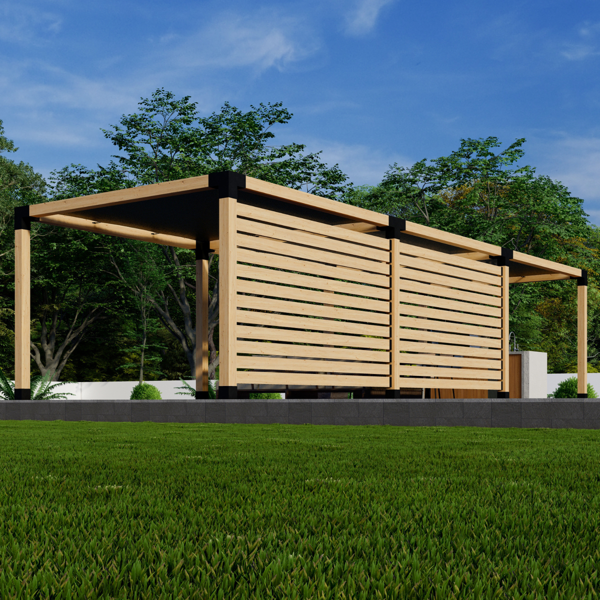Bracket Kit for a Backyard Cedar Pergola