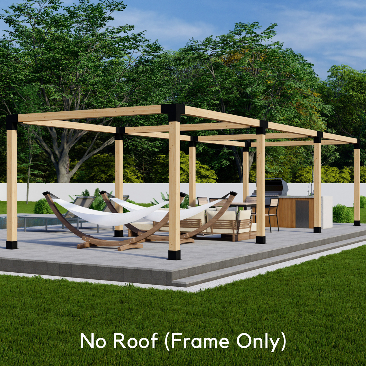 Bracket Kit for a Pergola Wooden Frame
