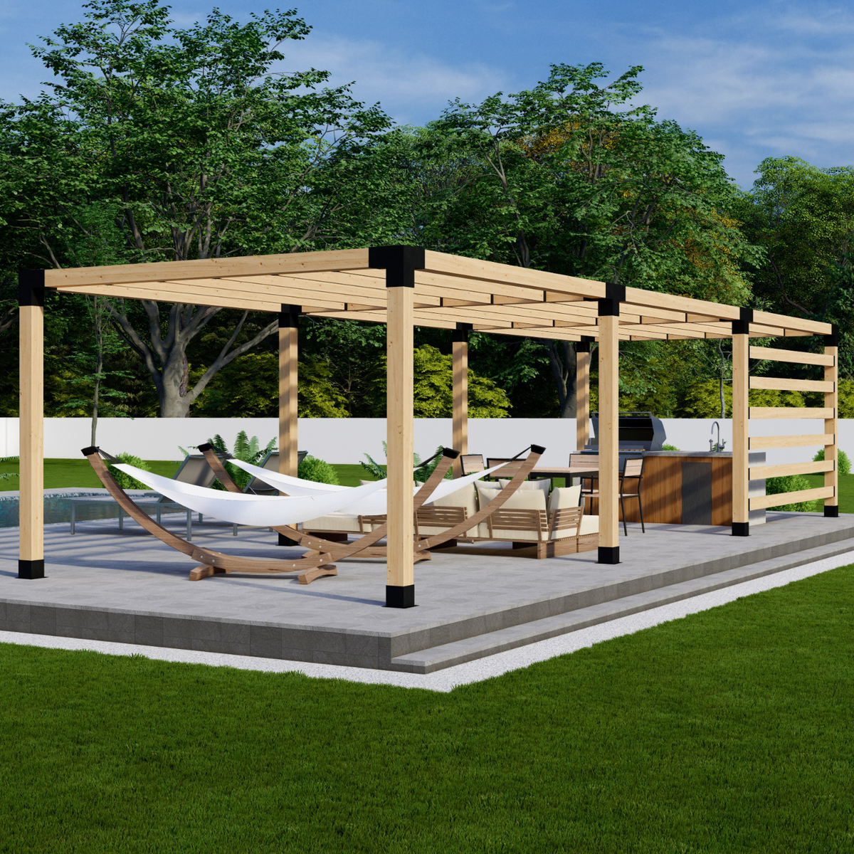 DIY Bracket Kit for Building a Backyard Pergola