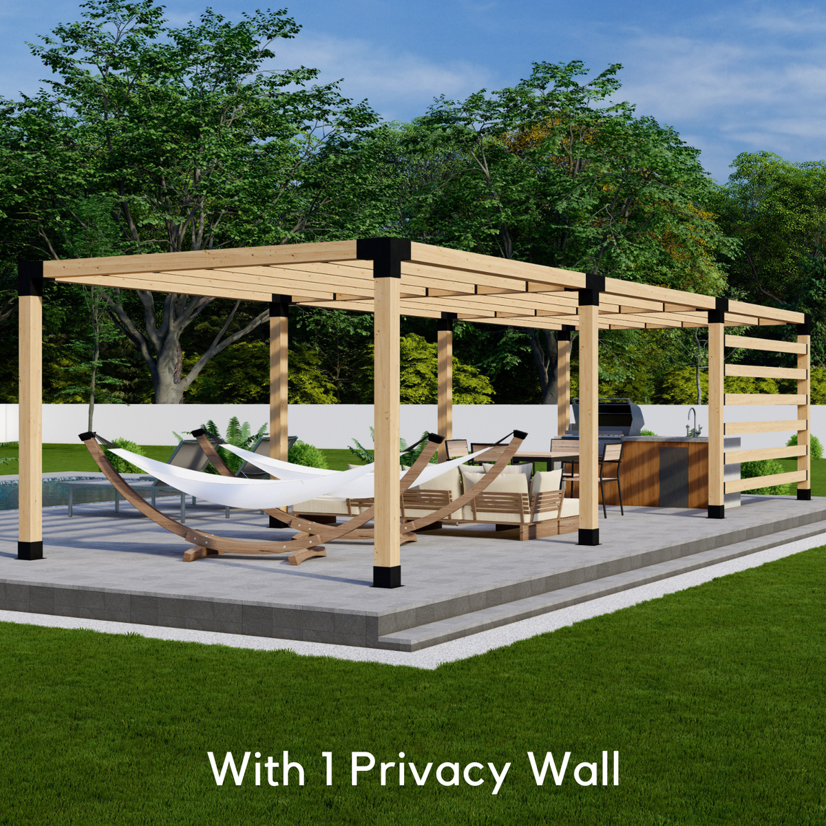 Narrow Pergola Kit - Brackets & Hardware for Any Size Pergola
