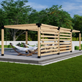 DIY Bracket Kit for Building a Wood Modern Pergola