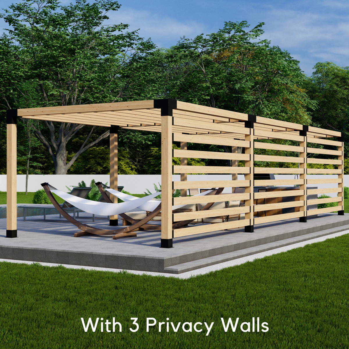 DIY Bracket Kit for Building a Wood Modern Pergola