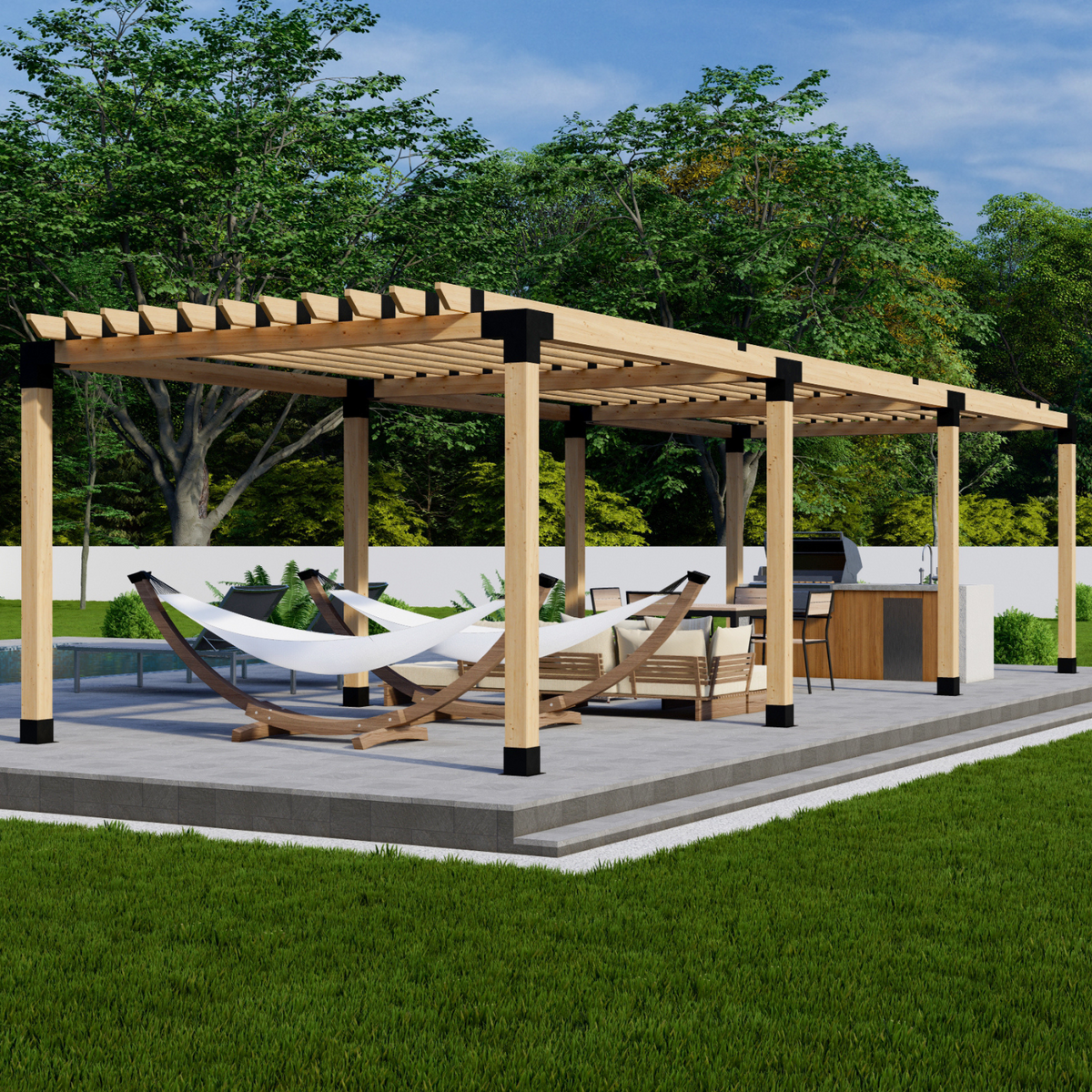 Bracket Kit for a Wooden Pergola for Patio